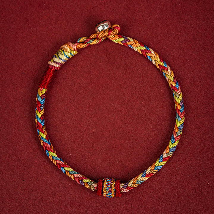 Buddha Stones Ręcznie Robione Smocze Łodzie Festiwal Szczęścia Kolorowa Lina Bransoletka Dla Dzieci Dorosłych