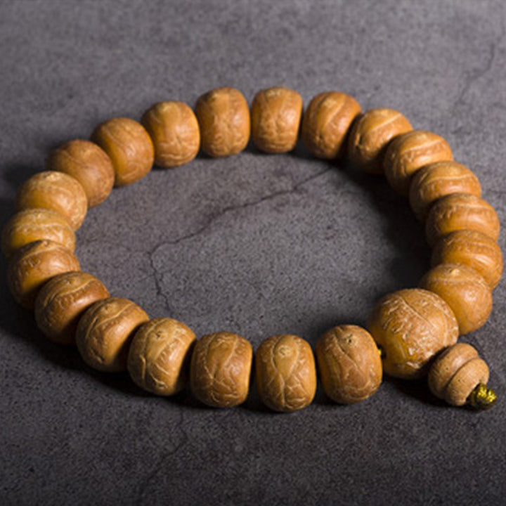 Buddha Stones Nasiona Bodhi Szczęście Pomyślność Mala na nadgarstek Tassel Mala kieszonkowa