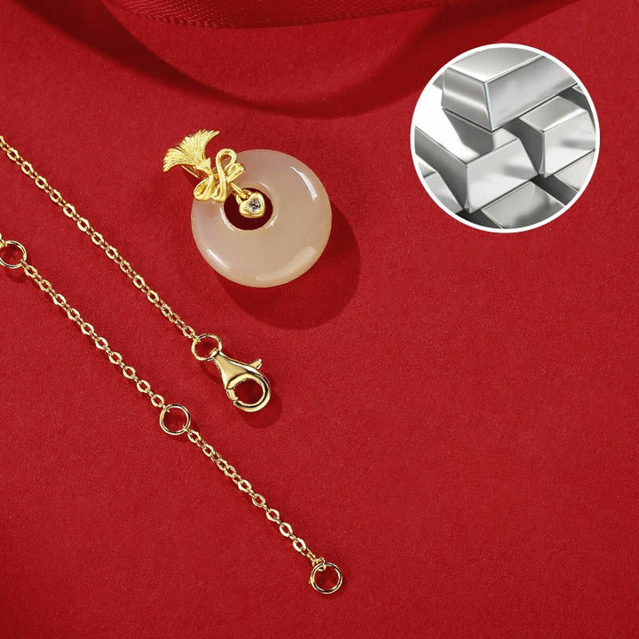 Buddha Stones 925 Srebro Sterling Naturalny Hetian Jade Kwiat Goździka Naszyjnik Wisiorek Dobrobytu - image 2