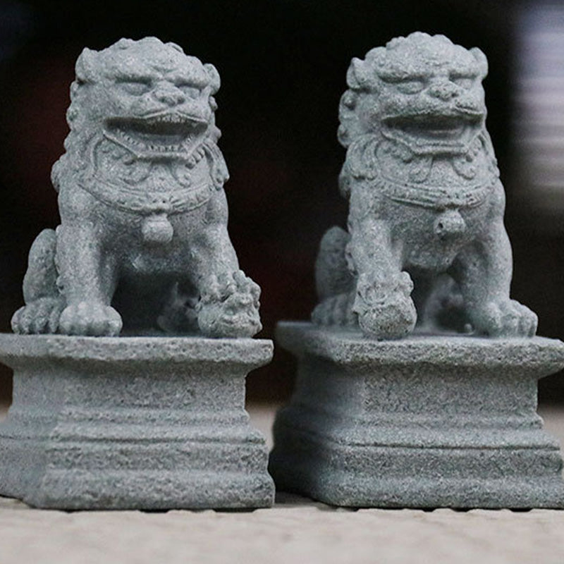 Buddha Stones Lew Fu Foo Psy Słoń Odpędzają Zło Błogosławieństwo Dekoracja Domu
