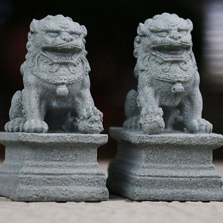 Buddha Stones Lew Fu Foo Psy Słoń Odpędzają Zło Błogosławieństwo Dekoracja Domu - image 5