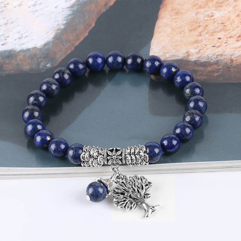 Buddha Stones Naturalne Kamień Szlachetny Drzewo Życia Szczęśliwy Talizman Bransoletka Elastyczna