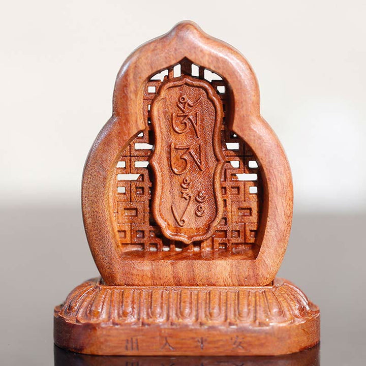 Buddha Stones Guru Rinpocze Budda Padmasambhavan Serenity Drewno Grawerowane Statua Figurka Dekoracja - image 3