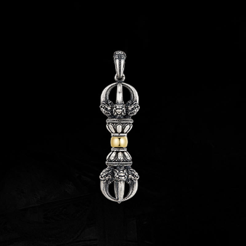 Buddha Stones Tybetański Dorje Vajra Design Naszyjnik Wisiorek Bogactwo - image 9