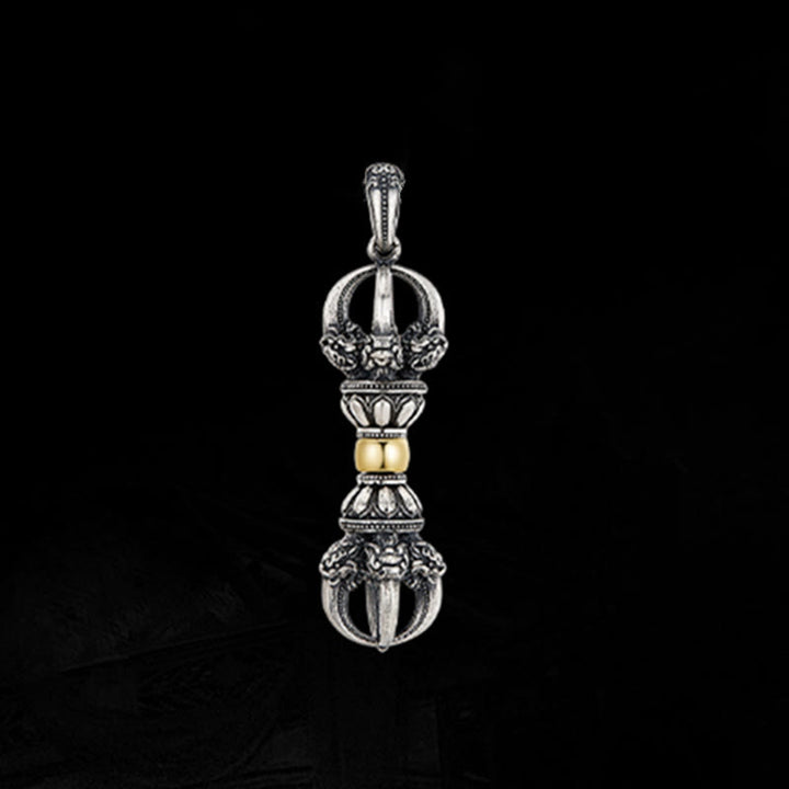 Buddha Stones Tybetański Dorje Vajra Design Naszyjnik Wisiorek Bogactwo - image 9