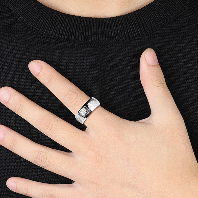 Buddha Stones FengShui Buddyzm Starożytny Sutra Serca Pierścień Szczęścia - image 5