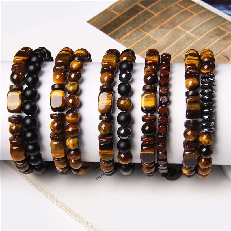 Buddha Stones Tiger Eye Frosted Stone Hematyt Courage