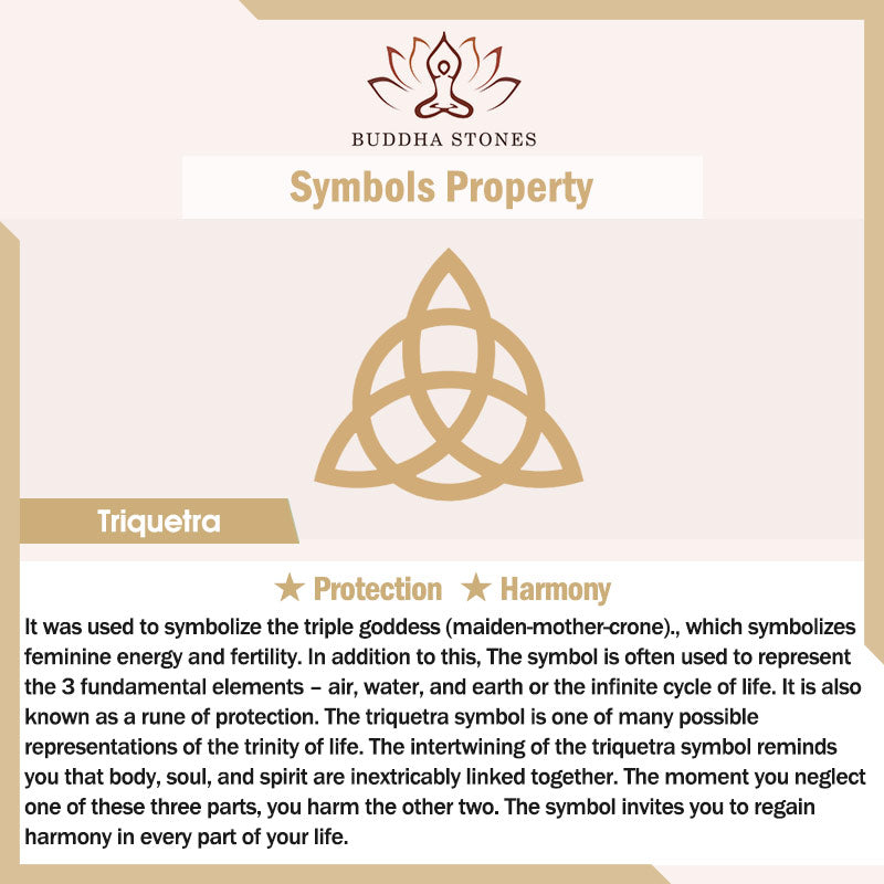 Buddha Stones Trójkątny Węzeł Triquetra Tytanowa Stal Spokojny Obrotowy Pierścień