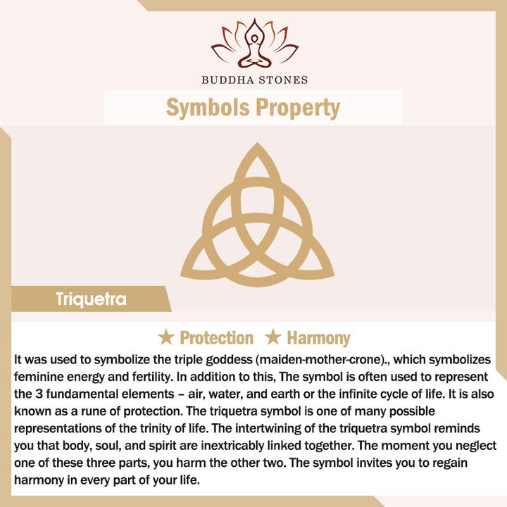Buddha Stones Trójkątny Węzeł Triquetra Tytanowa Stal Spokojny Obrotowy Pierścień