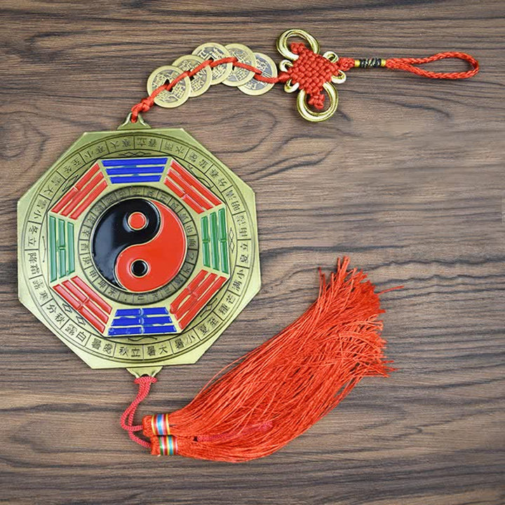 Mapa Feng Shui Bagua Monety Pięciu Cesarzy Mapa Energii Harmonii Chińskiego Węzła
