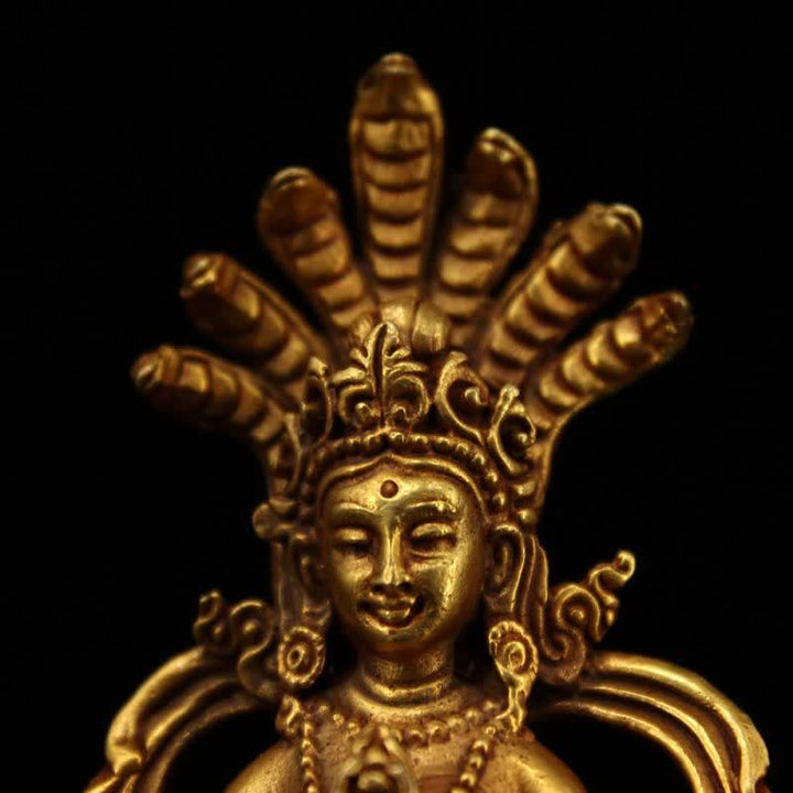 Bodhisattwa Nagarjuna Ochrona Miedziana Dekoracja Statuetki - image 4