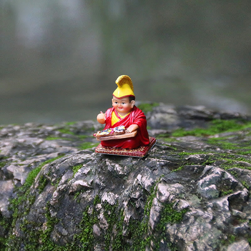 Buddha Stones malowane ręcznie tybetańskie figurki Lamy rzeźbione kreatywne ozdoby do dekoracji domu i biura