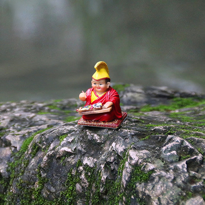 Buddha Stones malowane ręcznie tybetańskie figurki Lamy rzeźbione kreatywne ozdoby do dekoracji domu i biura