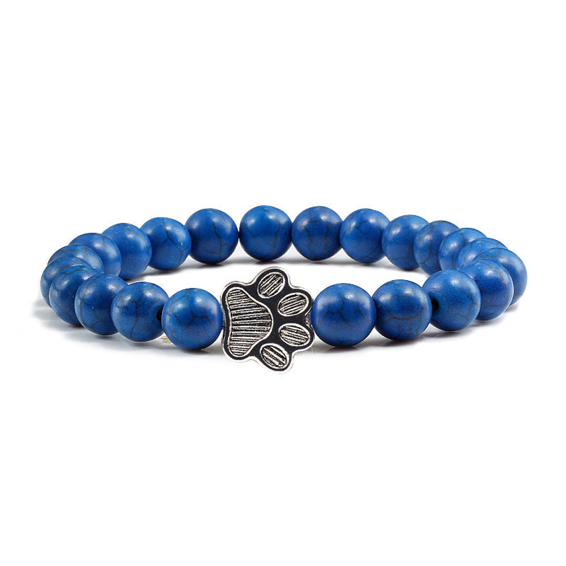 Buddha Stones Bransoletka z kamieni „Ratuj Psa” - Ciemnoniebieskie koraliki - image 11