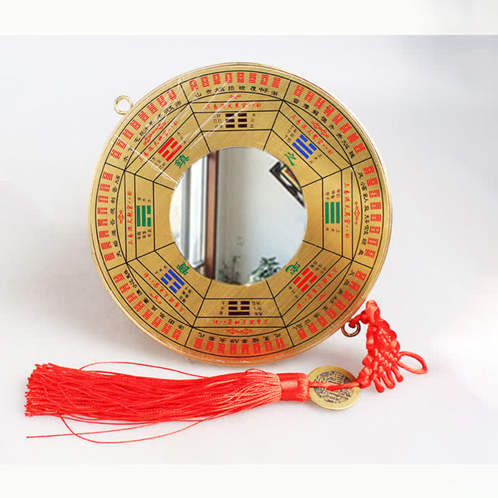 Mapa Feng Shui Bagua Moneta Miedziana Chińska Mapa Równowagi Energii - 16 cm - Mapa Dziewięciu Pałaców Bagua - Lustro wklęsłe - image 14