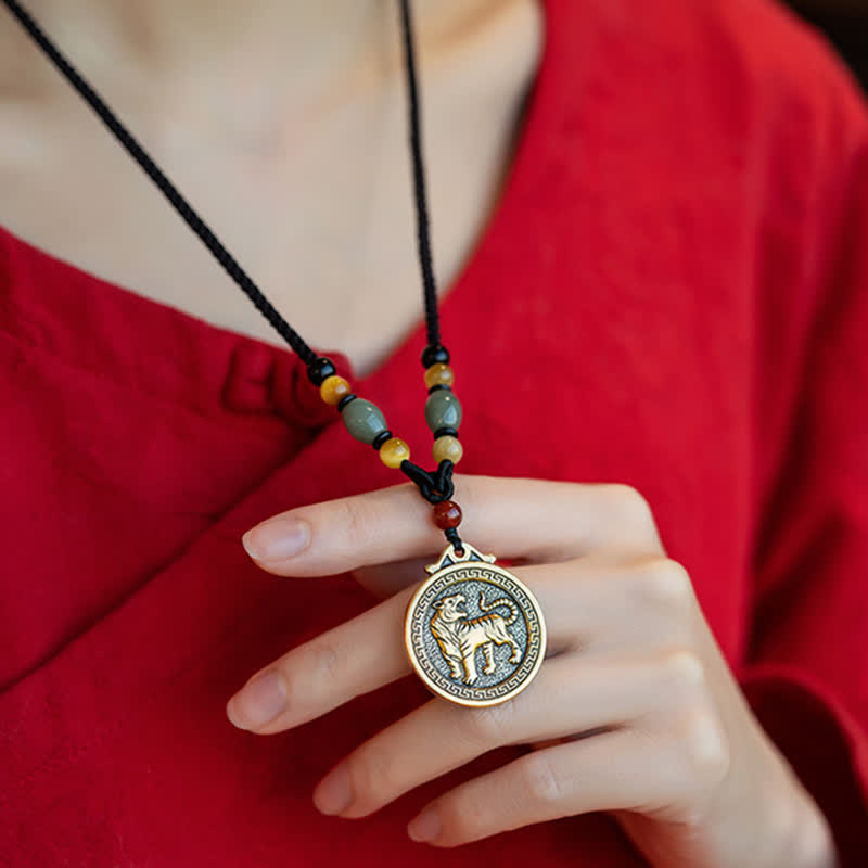 12 chińskich znaków zodiaku błogosławieństwo bogactwa naszyjnik wisiorki - image 7