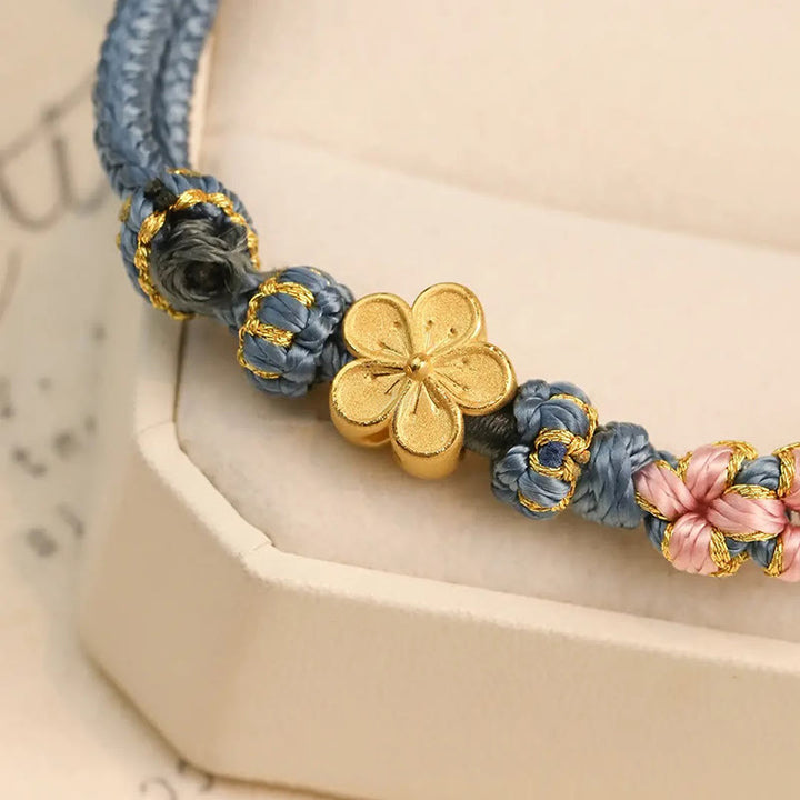 Bransoletka sznurkowa Peach Blossom Design Wealth