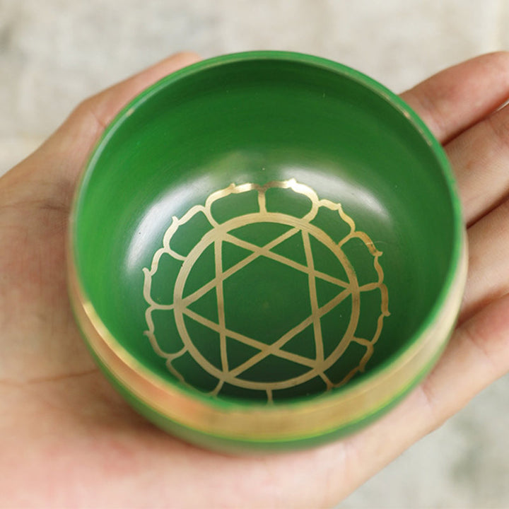 Buddha Stones Tybetańska misa dźwiękowa ręcznie wykonana do uzdrawiania czakr i medytacji uważności Zestaw mis śpiewających - image 7