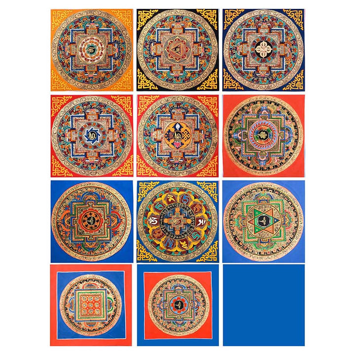 Tybetański ręcznie robiony obraz thangka Blessing Thangka Blind Box Losowy wzór kolorystyczny