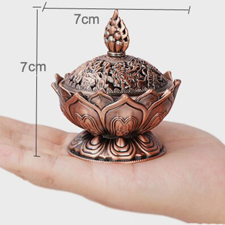 Buddha Stones Tybetański Lotos w Kształcie Oczyszczającego Kadzielnika