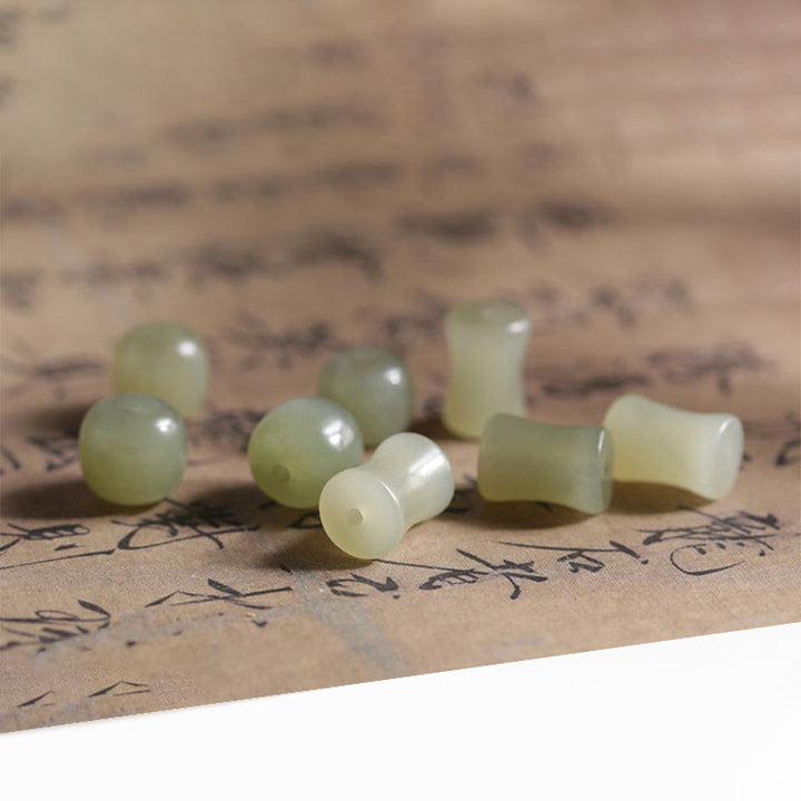 Buddha Stones Naturalne Abelia Biflora Drewno Hetian Jade Bambus Koralik Bransoletka Odpędzająca Złe Duchy