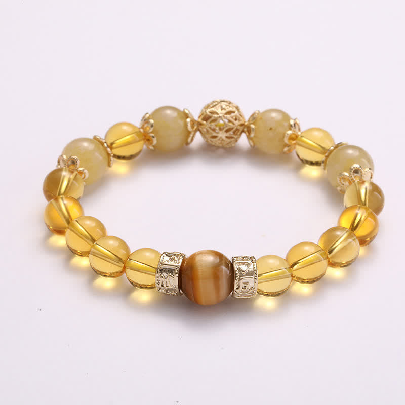 Bransoletka z koralików Buddha Stones Citrine Generosity Prosperity