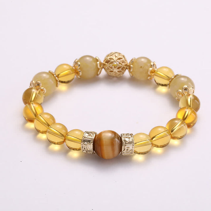 Bransoletka z koralików Buddha Stones Citrine Generosity Prosperity