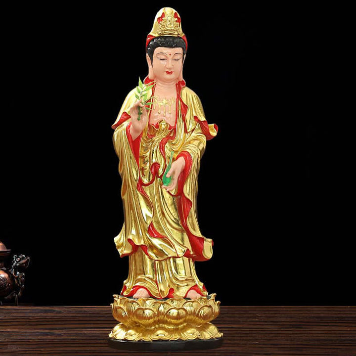 Chenrezig Bodhisattwa Awalokiteśwara Figurka Harmonia Żywica Dekoracja Domu - image 1