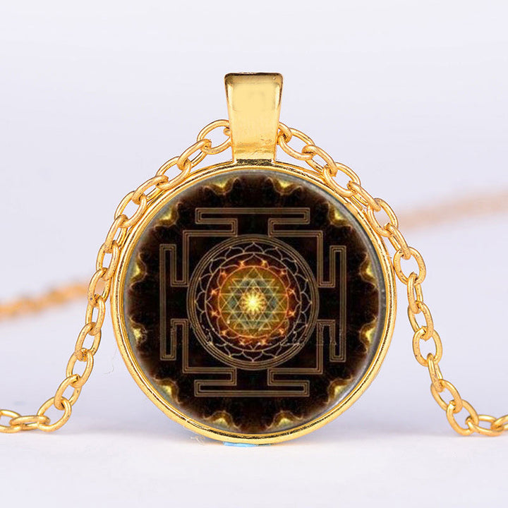 Naszyjnik z kamieniami szlachetnymi Sacred Sri Yantra Time