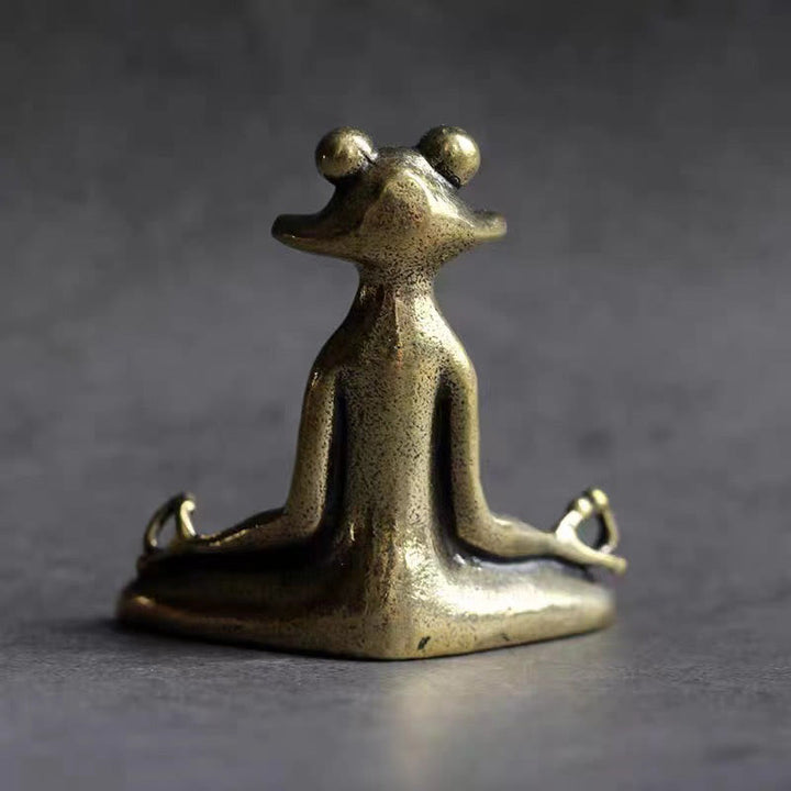 Buddha Stones Mini Mała Żaba Żółw Koi Ryba Ślimak Krab Miedź Bogactwo Dekoracja Domu