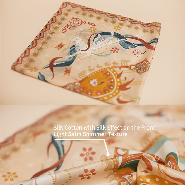 Buddha Stones Dunhuang Riyue Mountain 100% szalik z jedwabiu morwowego Dunhuang szal