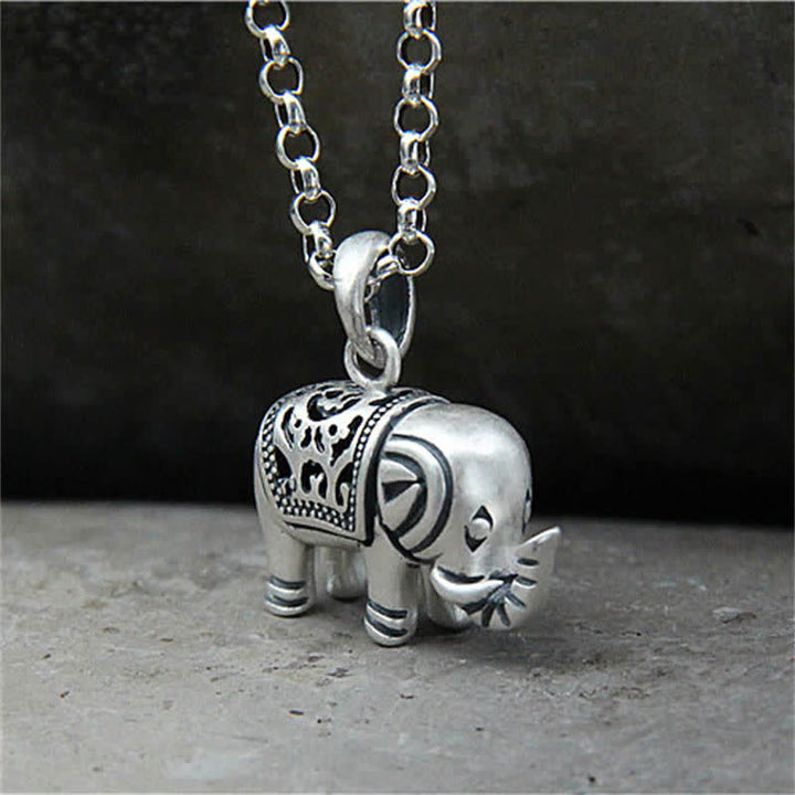 Naszyjnik Buddha Stones 990 Srebro Sterling Siła Słonia Wisiorek