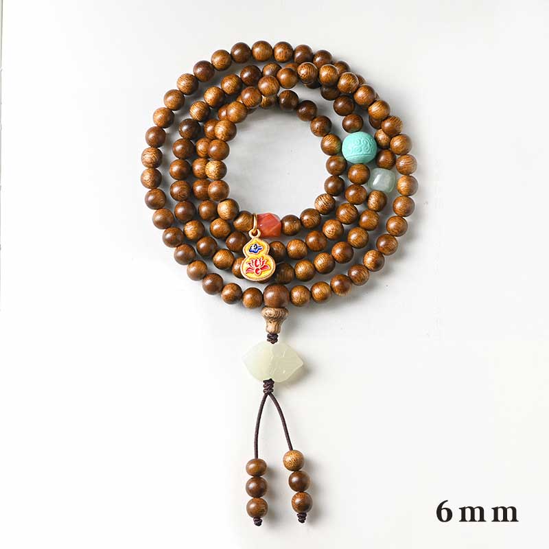Bransoletka ochronna z palisandru tybetańskiego z Buddha Stones Mala