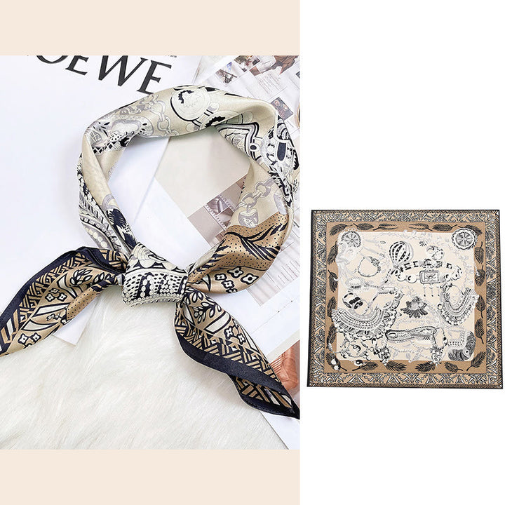 Buddha Stones Scena pasterska Balon na gorące powietrze Wiosenne kwiaty 100% jedwabiu morwowego Chusta na szyję - Balony tropikalne - image 28