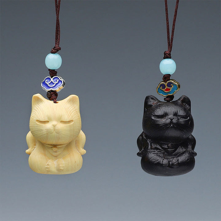Buddha Stones Thuja Sutchuenensis Zielone drzewo sandałowe Bukszpan Mini słodkie zwierzę Królik Kot Jeleń Wieloryb Dobrobyt Telefon Wiszące Dekoracje - image 15
