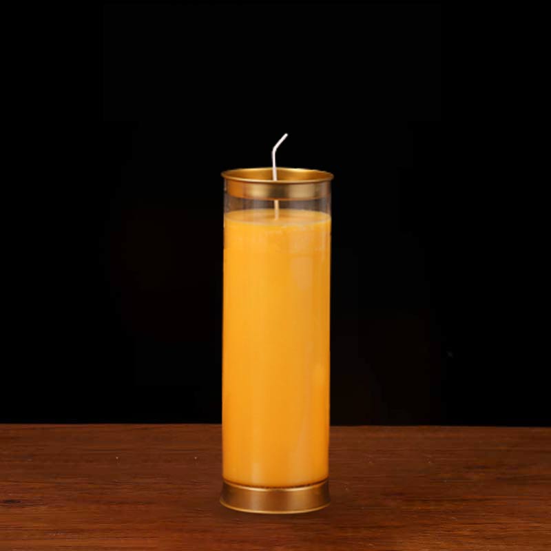 Medytacja Modlitwa Ołtarz Świeca Buddyjska Świątynia Rytuały Użyj Przedmiotów - Żółty - Średni (3 dni) - image 14