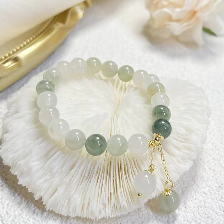 Bransoletka z Buddha Stones Natural Gradient Jade Abundance Luck