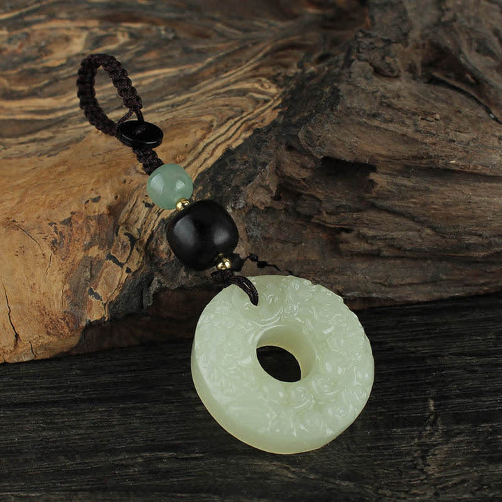 Buddha Stones PiXiu Jadeit Klamra Pokoju Obfitość Bogactwo Brelok