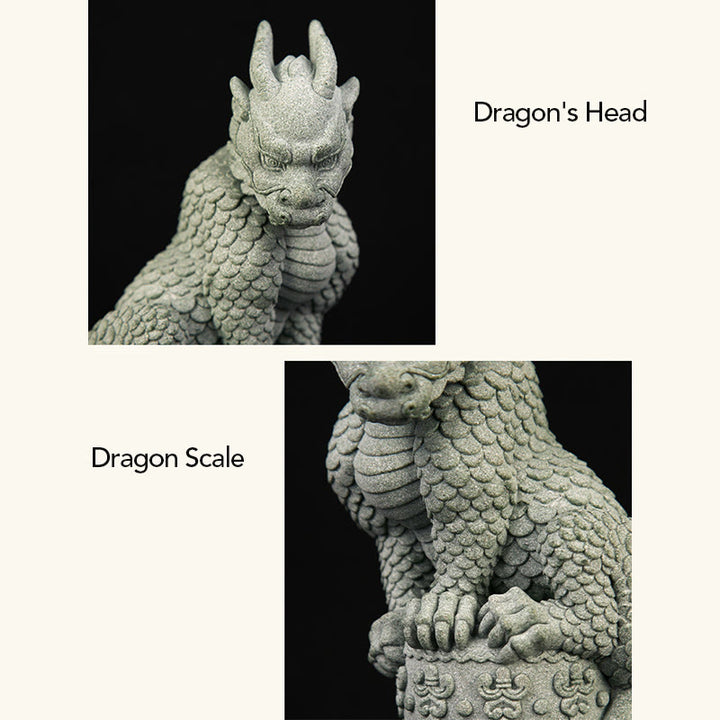 Buddha Stones Feng Shui Stojący Siedzący Smok Sukces Szczęście Dekoracja Domu - image 9