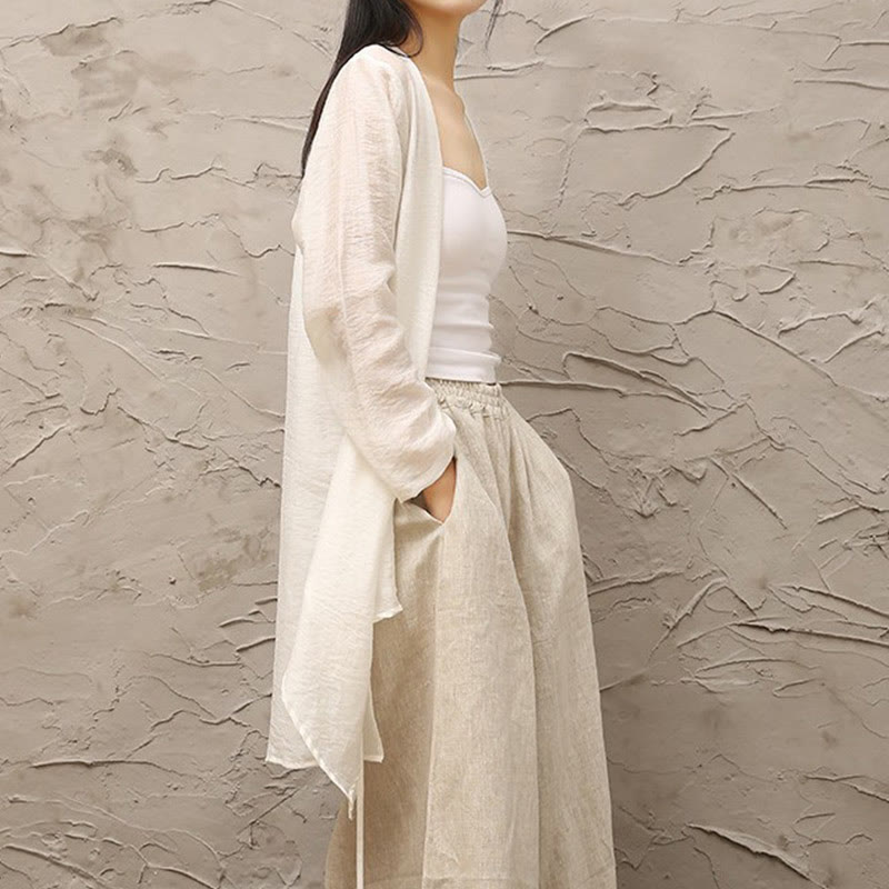 Buddha Stones Prosty Biały Beżowy Wzór Medytacja Duchowa Praktyka Zen Joga Odzież Damska Odzież