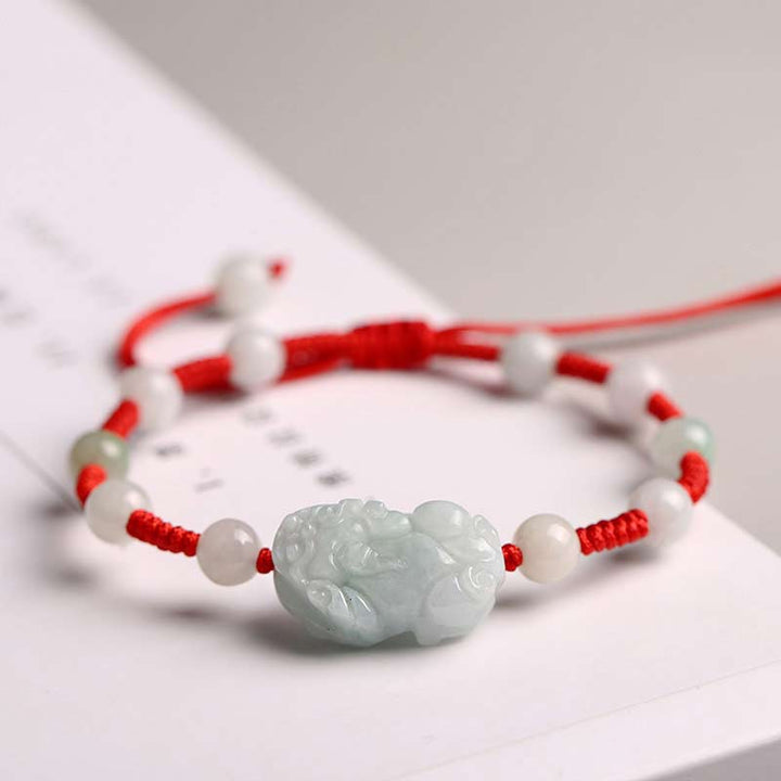Bransoletka z naturalnego jadeitu PiXiu z Buddha Stones