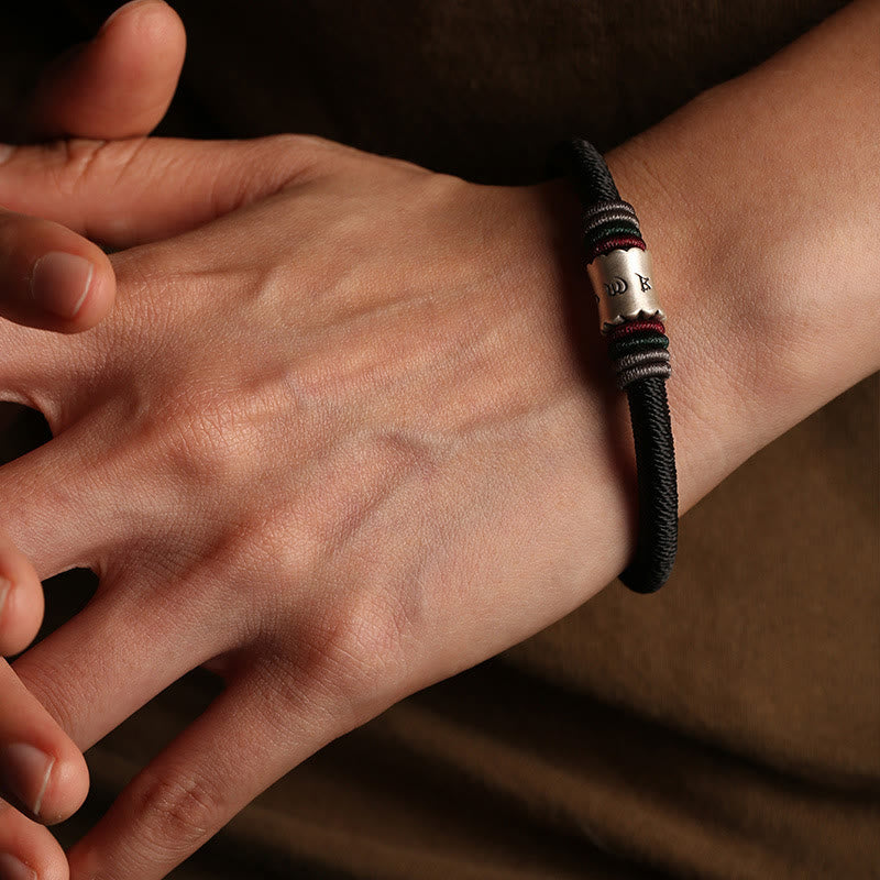 Bransoletka magnetyczna z Buddha Stones 999 ze srebra próby 925 Om Mani Padme Hum Peace z zapięciem magnetycznym - image 7