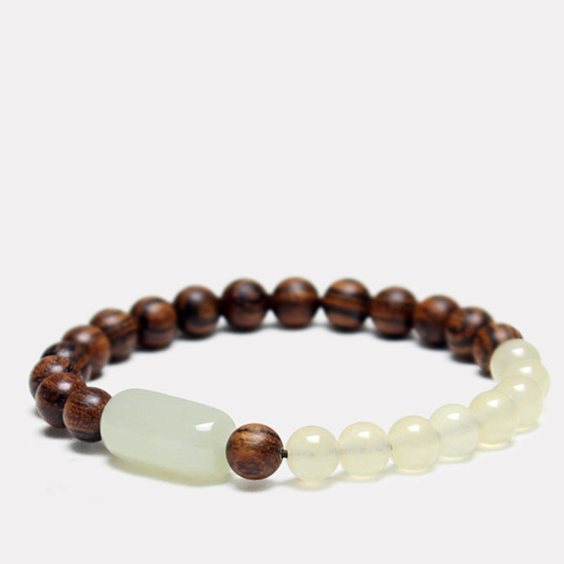 Bransoletka z Buddha Stones Jade Sandałowiec Szczęście Obfitość