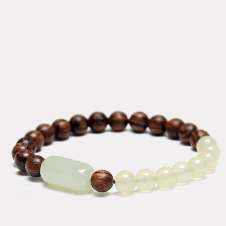Bransoletka z Buddha Stones Jade Sandałowiec Szczęście Obfitość