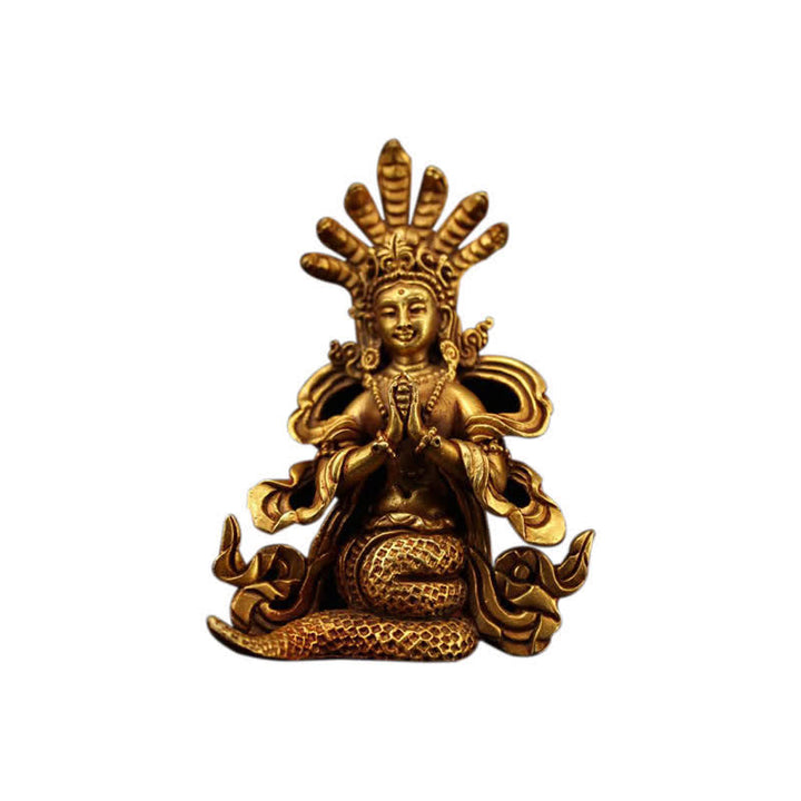 Bodhisattwa Nagarjuna Ochrona Miedziana Dekoracja Statuetki - image 11