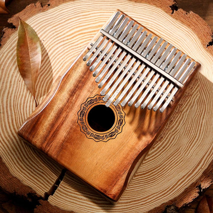 Kalimba z Buddha Stones 17 klawiszy Pianino kciukowe Drewno mahoniowe Akacja Orzech Przenośne pianino palce