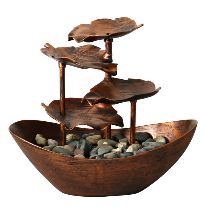 Buddha Stones, Liść Lotosu, Fontanna-Wodospad, Ozdoba Stołowa z Oświetleniem LED, Dekoracja Stołu w Domu i Biurze - image 13