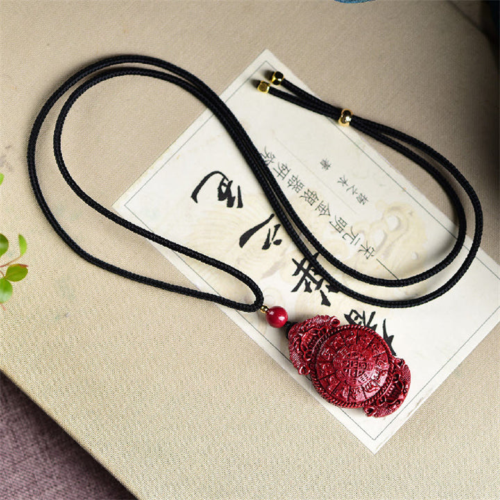 Buddha Stones Śmiejący się Budda Yin Yang Chiński Zodiak Tykwa Naturalny Cynober Błogosławieństwo Naszyjnik Wisiorek - image 18