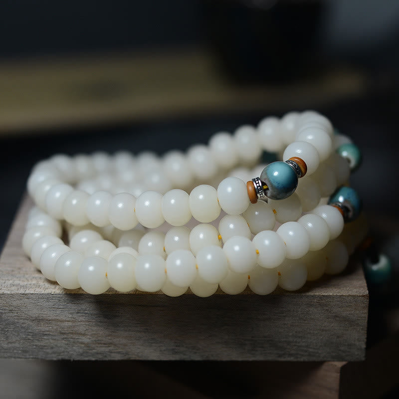 Buddha Stones 108 Koraliki Mala Nasiona Bodhi Trzymają Z dala Złe Duchy Spokojna Bransoletka