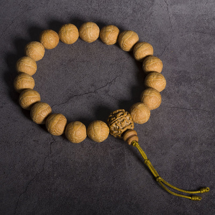 Buddha Stones Nasiona Bodhi Szczęście Pomyślność Mala na nadgarstek Tassel Mala kieszonkowa